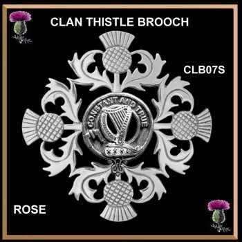 CLB07 LARGE CLAN THISTLE BROOCH