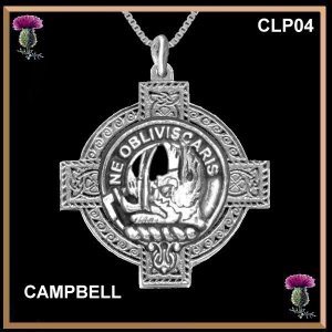 clp04 clan crest celtic cross pendant