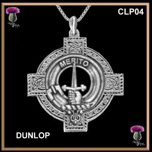 clp04 clan crest celtic cross pendant